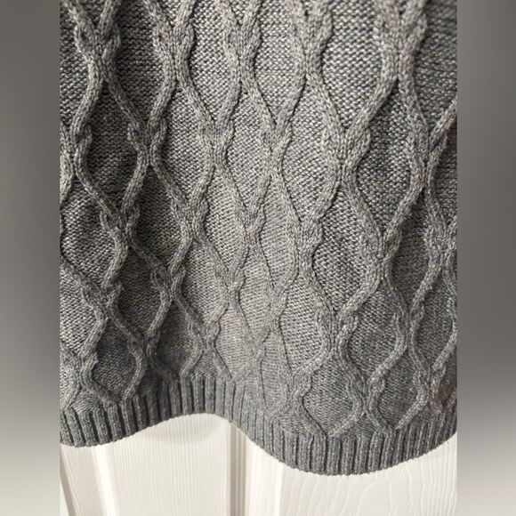 Calvin Klein Sweater Dress Size Medium Cable Knit Grey Party Cocktail Office - Picture 5 of 8